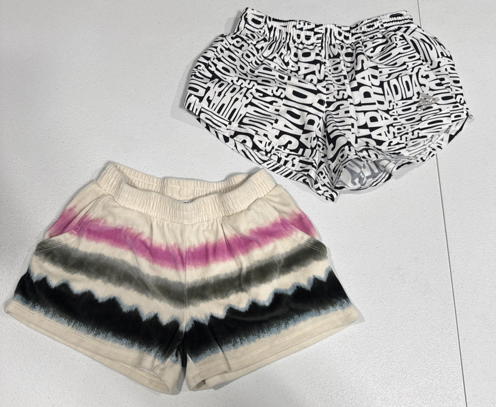 Girls Clothes Size 7/8 Pull On Adidas shorts & Freshman Soft Knit Shorts Casual